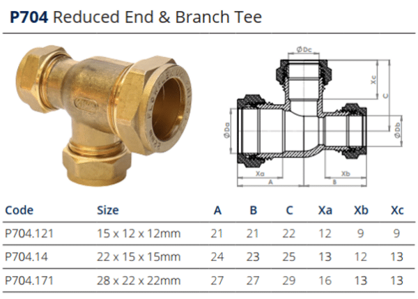 p704 t details flowflex t-stuk verlopend