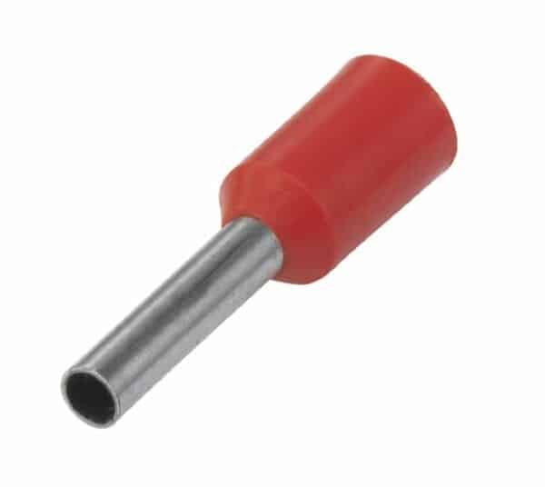 a close-up of a red and silver electrical tool