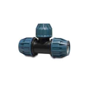 a blue and black pipe fitting