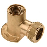 a close-up of a brass pipe fitting