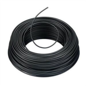 a roll of black wire