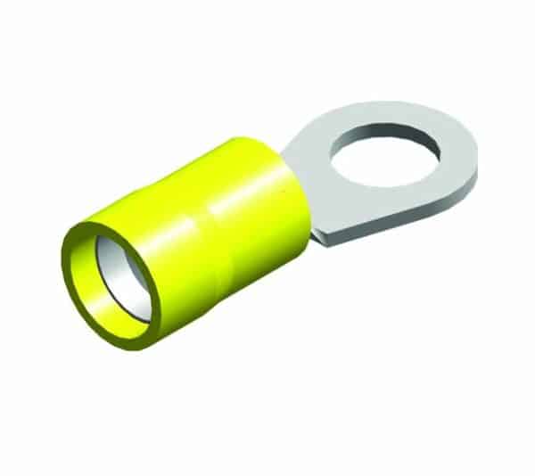 a yellow and grey electrical connector