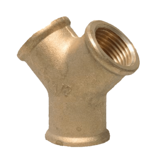 a gold metal pipe fitting