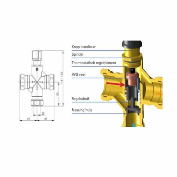 mengventiel t stuk info 1 duco solar mengventiel 22mm knel